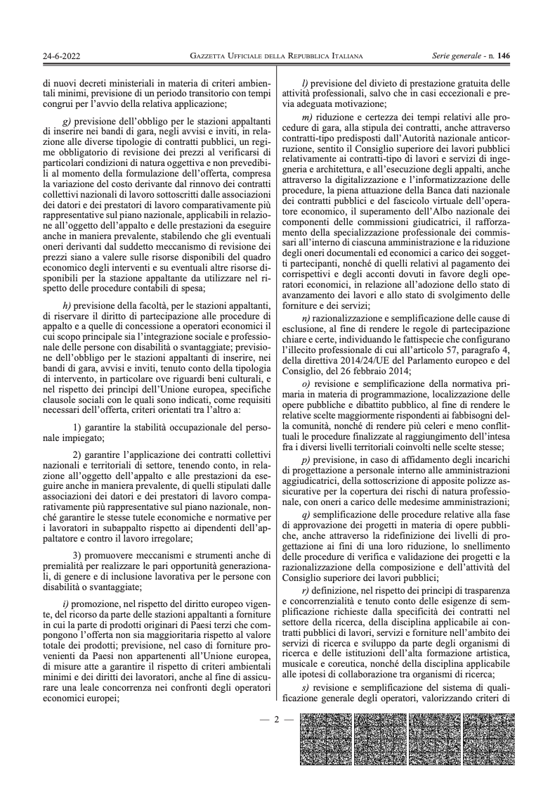 gazzetta ufficiale La Delega in materia di Contratti Pubblici