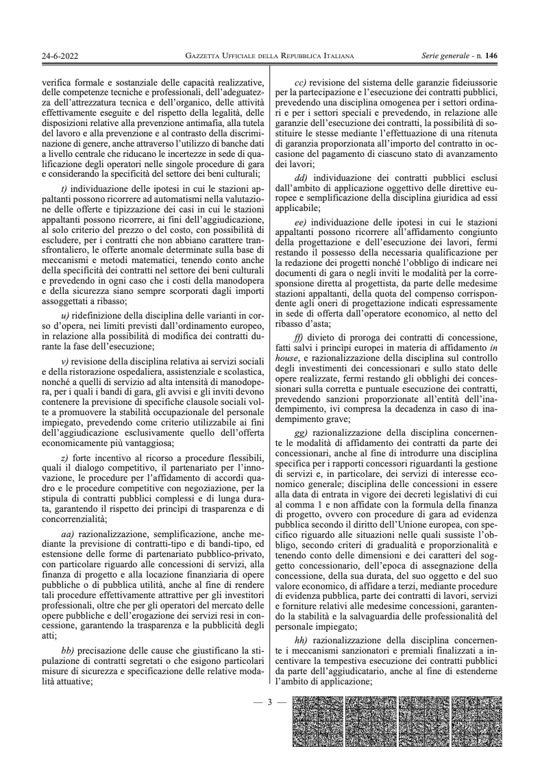 testo della delega contratti pubblici La Delega in materia di Contratti Pubblici