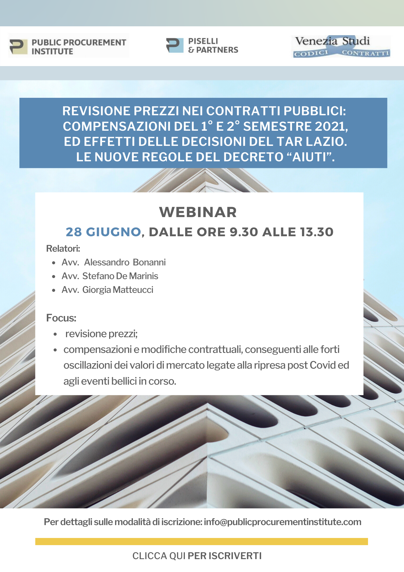 La revisione dei prezzi d’appalto nei contratti pubblici su base legale o contrattuale La revisione dei prezzi d’appalto nei contratti pubblici su base legale o contratti