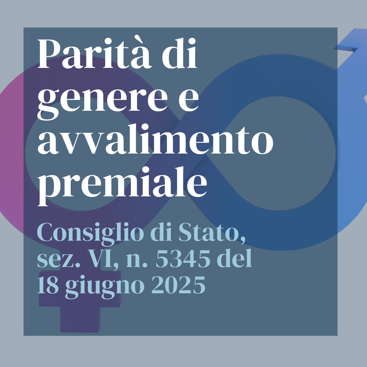 parità di genere e avvalimento premiale